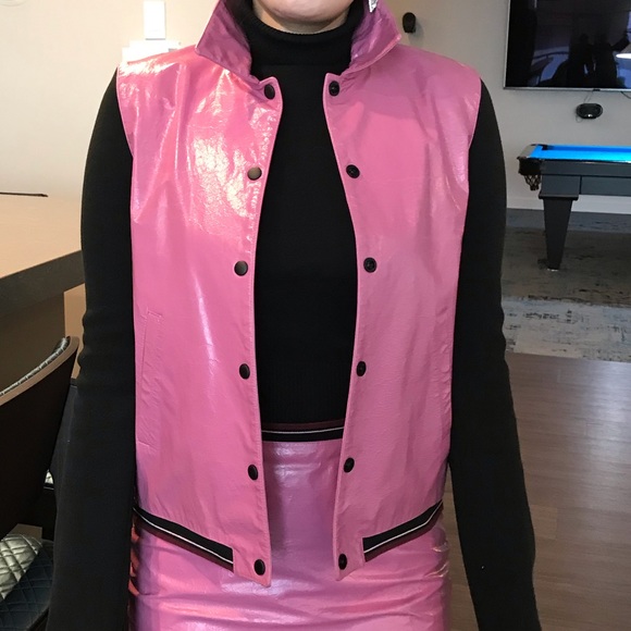 Miu Miu Jackets & Blazers - MiuMiu super cute Pink/Black Bomber style jacket
